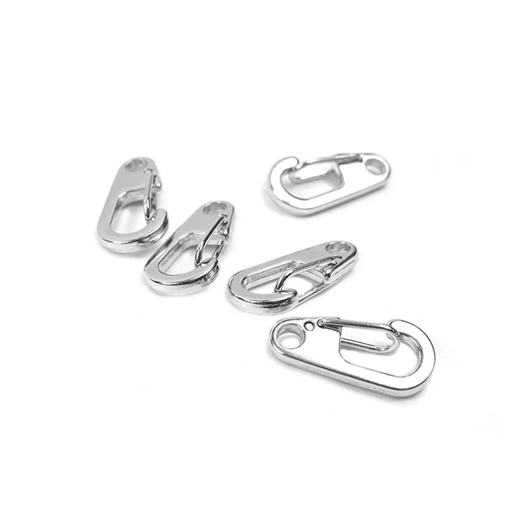 5 шт. мини-карабины крючки Нержавеющая сталь пружина ворота Snap клип Tall брелок