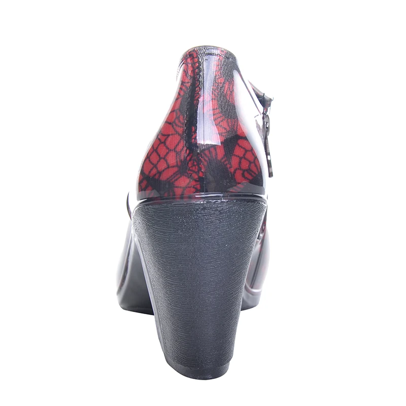 HEE GRAND/Женская обувь для дождливой погоды туфли лодочки с цветочным принтом