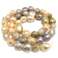16 inches 10 11mm natural multicolor drusy baroque freshwater pearl loose strand