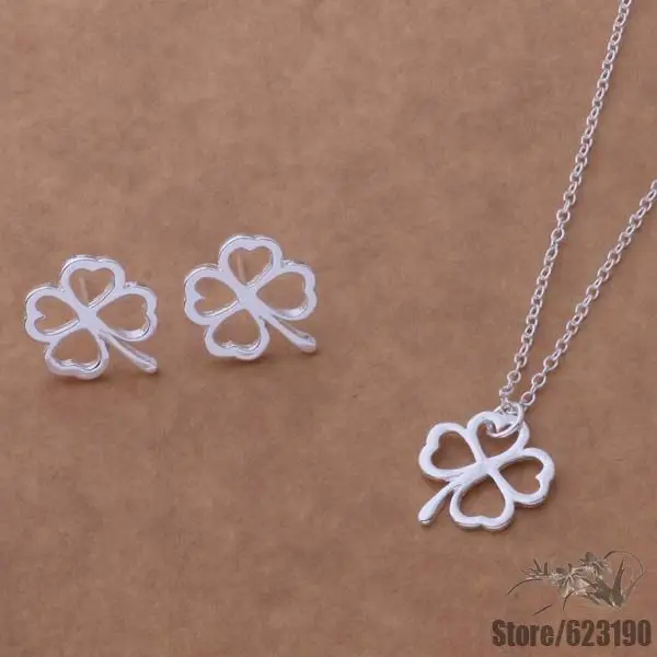 Комплект ювелирных изделий с посеребренным покрытием AS176 модный комплект