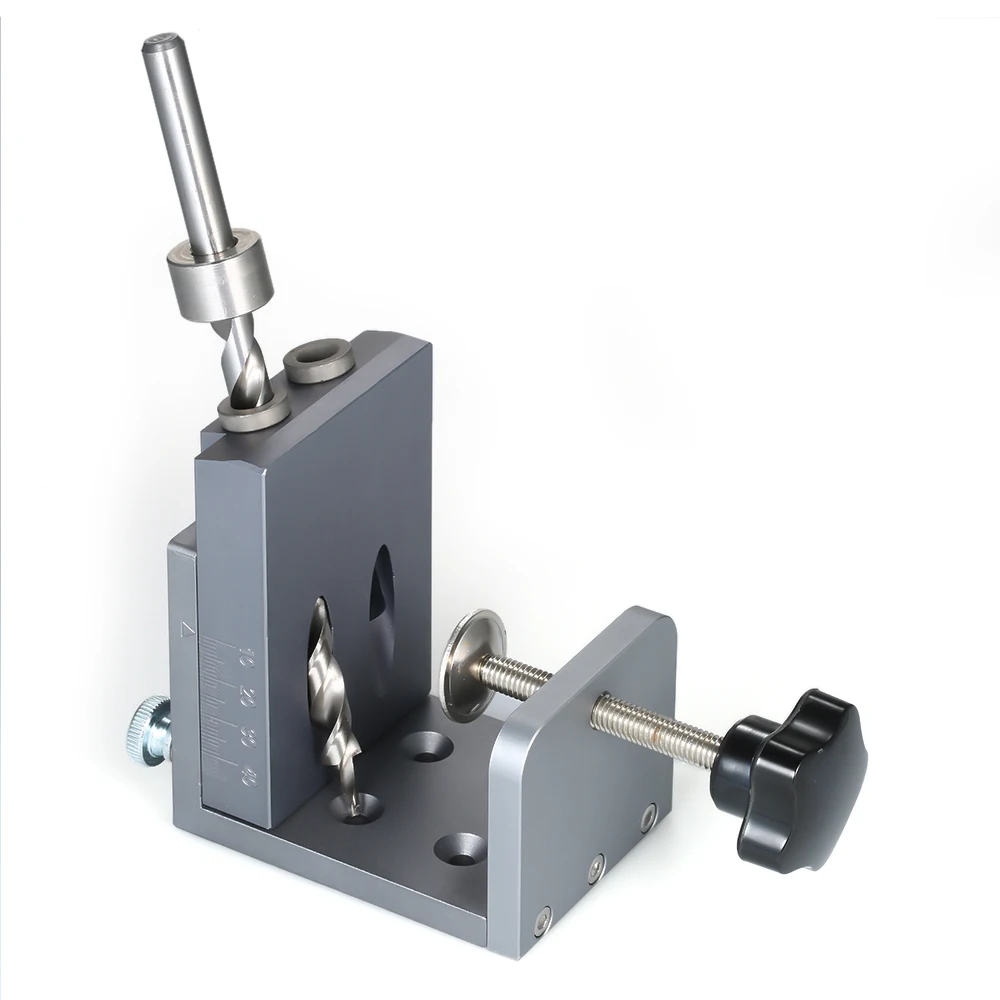 

Hole Locator Jig Pocket Hole Locator for Carpenter Tool Oblique Hole Drilling Guide Positioning Kit Oblique Jig Drill Guide Set