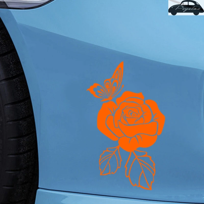 Цветок бабочка стикер &quotПион&quot Автомобильная наклейка плакаты виниловые