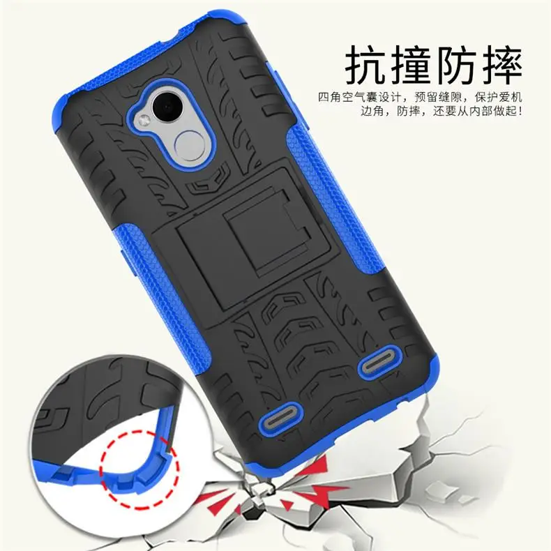 Heavy Duty kickstand Hybrid Armor Cover TPU Case Skin for ZTE V7 lite / V6 Plus |