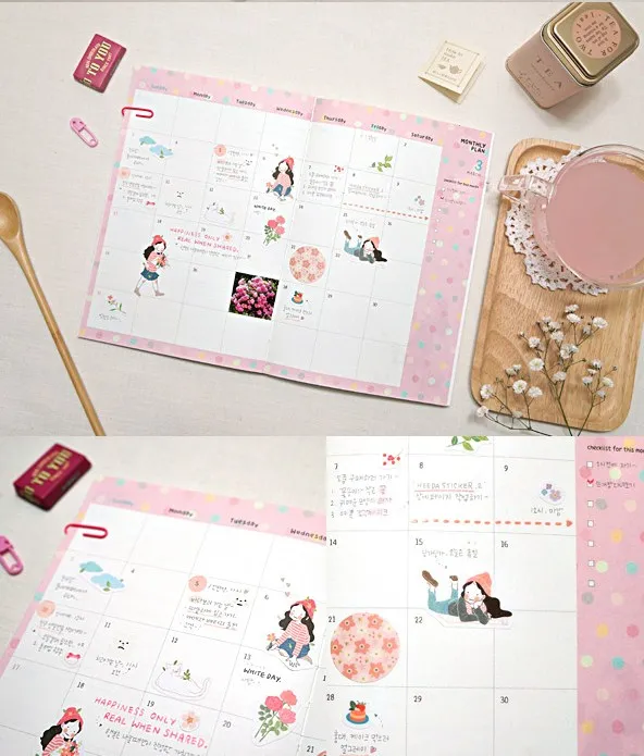 MQStyle 6 листов/упаковка дневник для девочек Heeda Отдел по лесному хозяйству