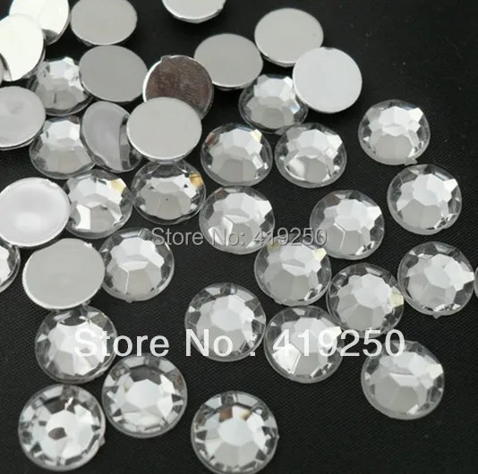 2000 шт. прозрачные цветные акриловые стразы с плоской задней стороной 10 мм|flatback