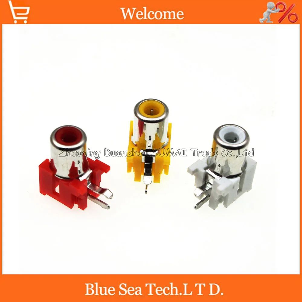 Hot Sale 2Pin AV Jack RCA AC-5 Female Audio Video Socket Connector Red White Yellow | Обустройство дома