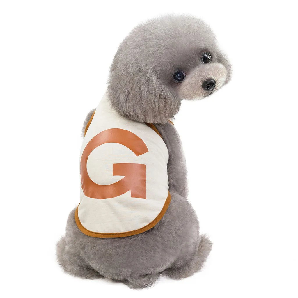 Рубашка для собак Transer одежда щенков маленькая бежевая хлопковая жилетка рубашка