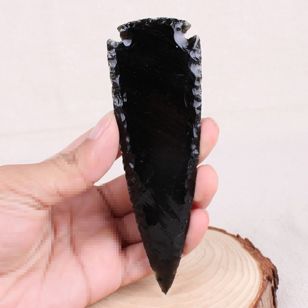 DS натуральный черный обсидиан Подвески кулон сырья ожерелье с кварцевыми