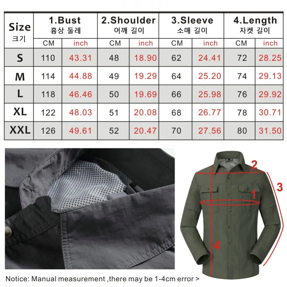 Мужская рубашка для альпинизма Facecozy быстросохнущая со съемным креплением|shirt and