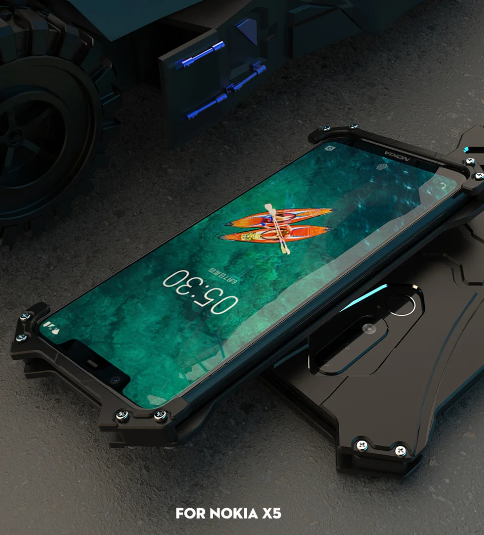 Роскошный металлический алюминиевый чехол для Nokia 5,1 Plus Marvel с элементами Бэтмена, жесткая защитная задняя крышка для Nokia 5,1 Plus Nokia X5 чехол