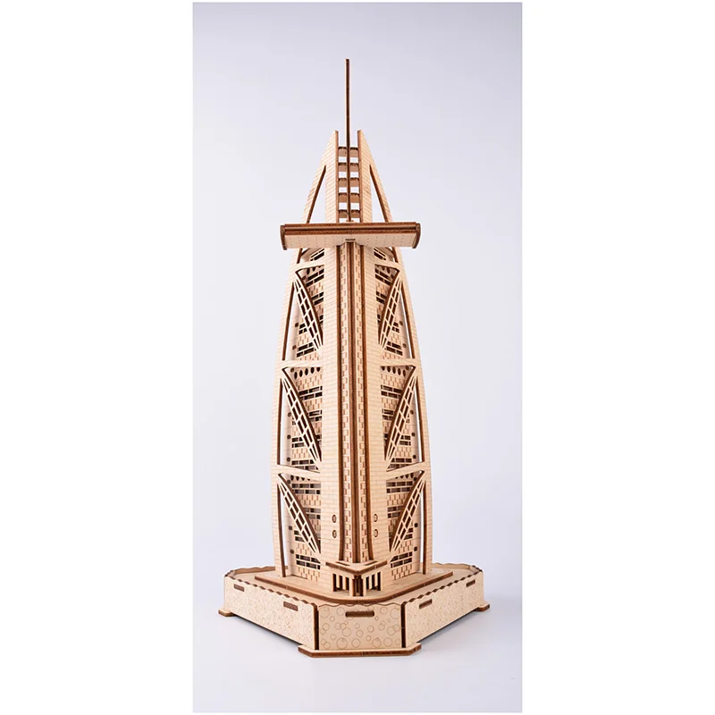 Burj Al Arab Дубай отель парус 3D деревянная модель головоломка лазерная резка головоломки игрушки фигурка Строительная модель для домашнего декора