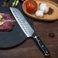 findking real damascus knives g10 handle santoku chef knife super sharp japanese kitchen 67 layer steel stainless cooking knifes