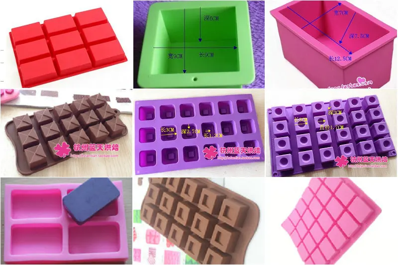 Прямоугольная квадратная коробка серия силикагелевая форма для торта мыла