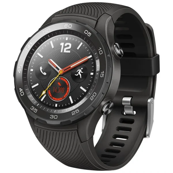 Популярные спортивные часы HUAWEI Smart 4G LTE Watch 2 Автономный 4G сеть eSIM дает вам свободу настоящие часы эстетика Смарт ASSITANT - Цвет: Carbon Black