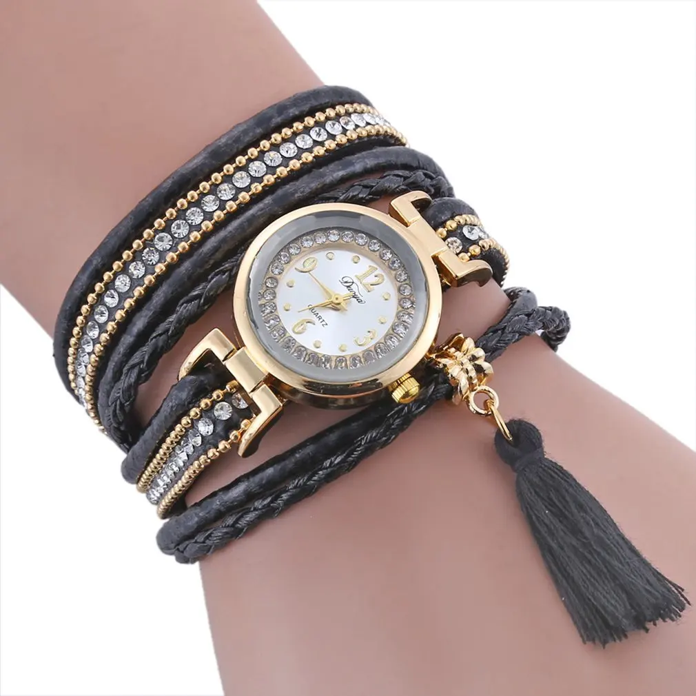 Ремешок с плетением под змеиную кожу кварцевые женские часы-браслет часы модные