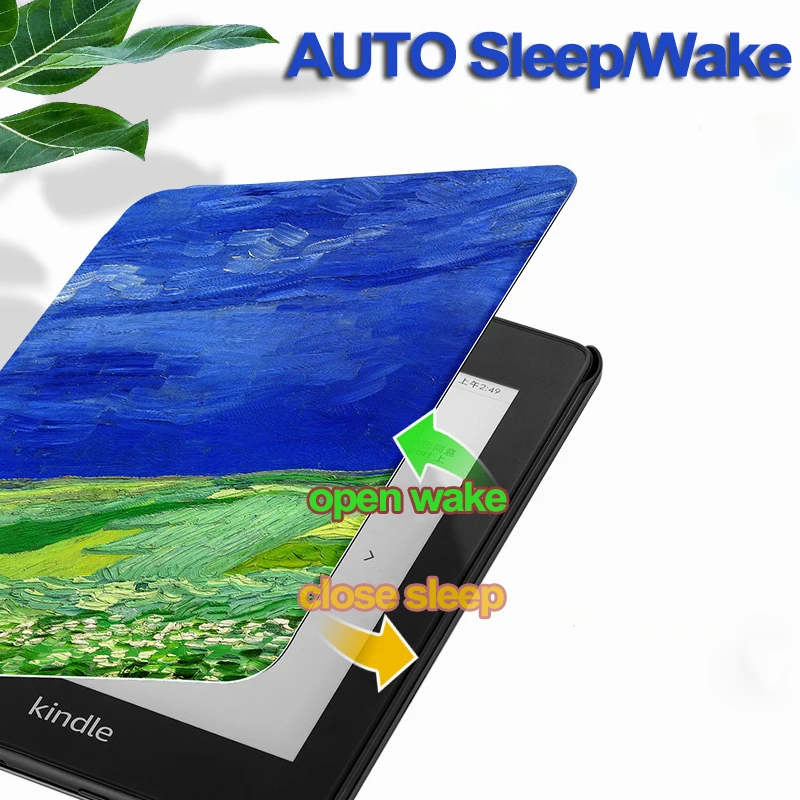 Тонкий из искусственной кожи чехол для Funda Kindle Paperwhite 4(10th Gen Release) читалка Smart Sleep/Wake Kindle чехол