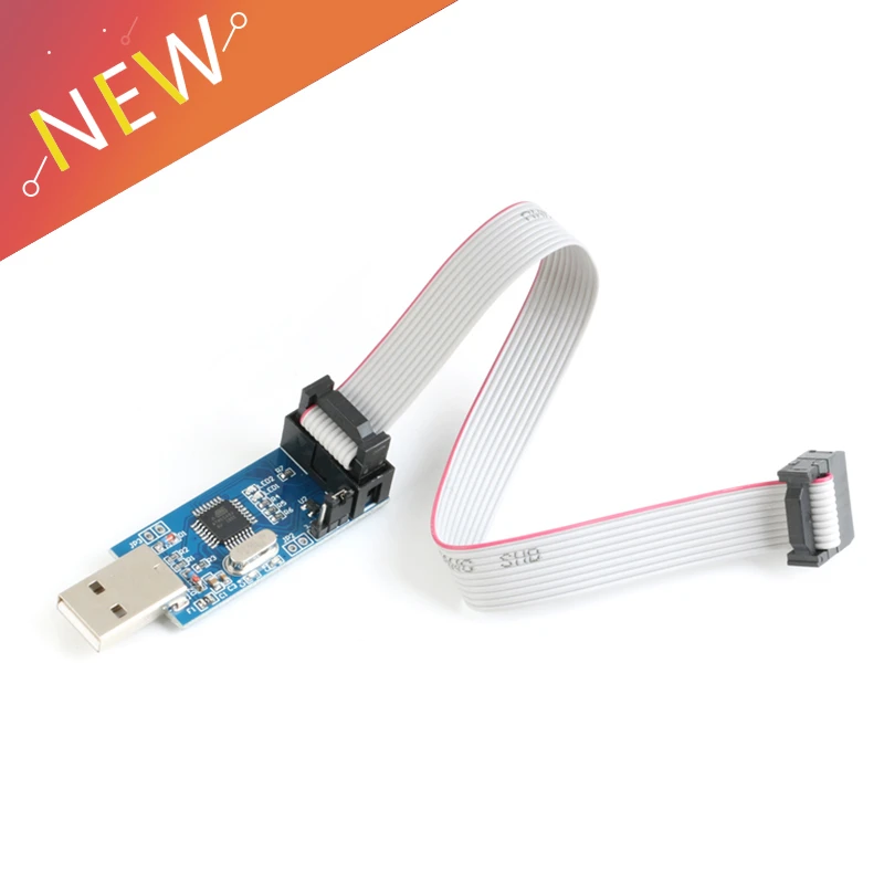 Плата адаптера с 10Pin на 6 Pin + USBASP USBISP AVR программатор USB ATMEGA8 ATMEGA128 ATtiny/CAN/PWM модуль