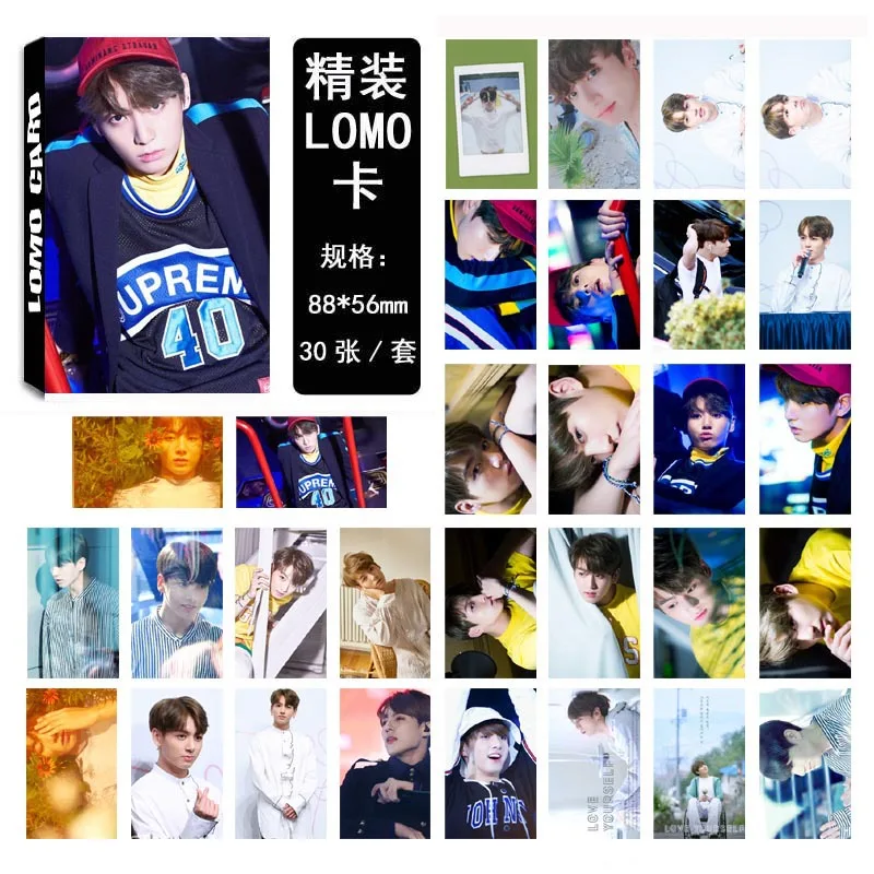 KPOP 30 шт набор BTS Bangtan мальчики фото плакат LOMO карта Любовь себя вентиляторы