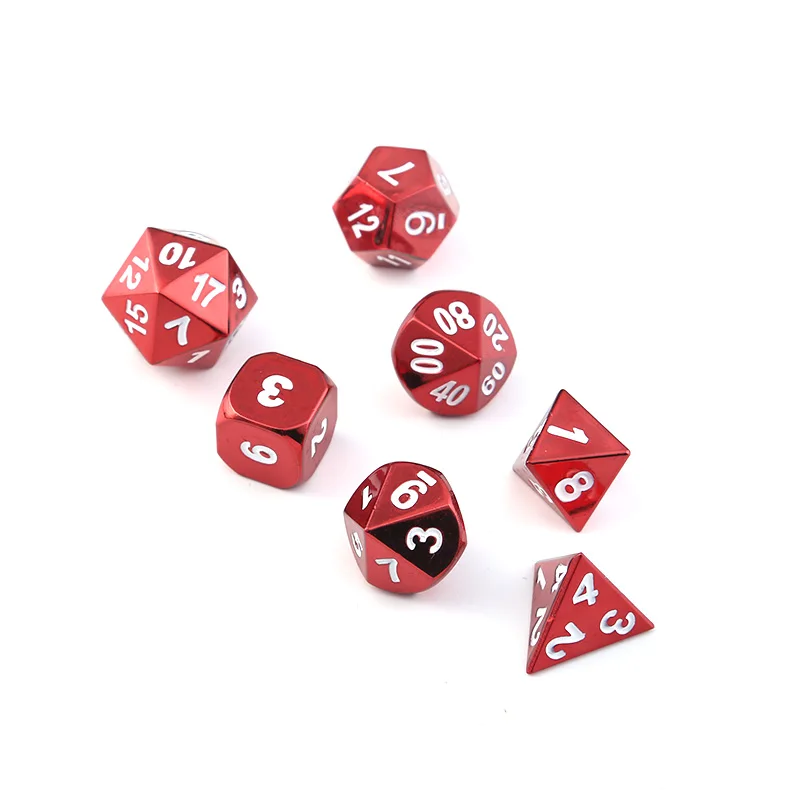 Металлические кости Dnd Набор кубиков Rpg многогранные Твердые подземелья и дракон