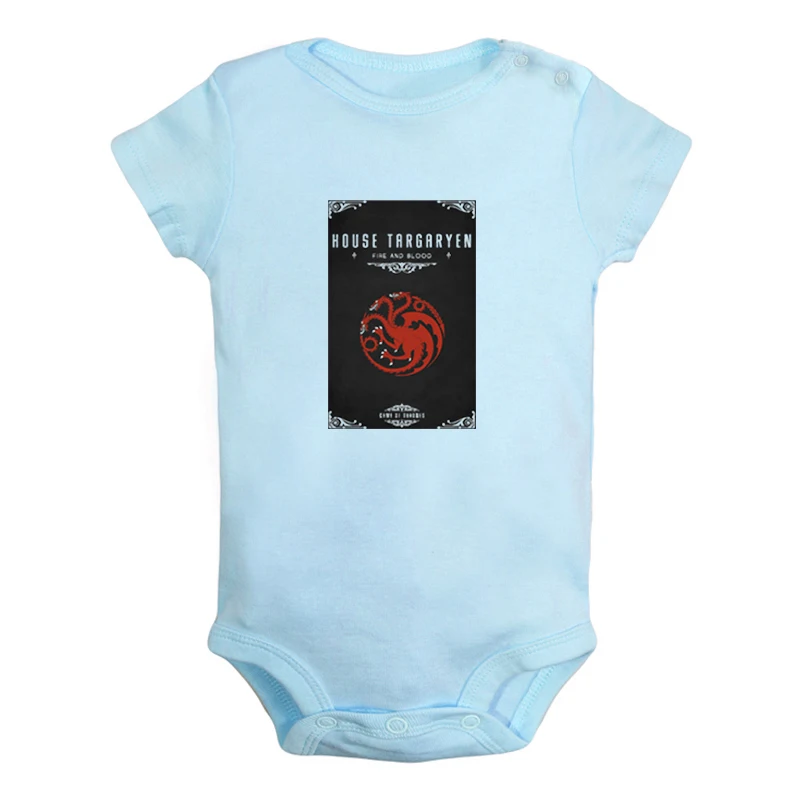 JaBaby2172BLD Драконы Игра престолов Дом Таргариенов король десантный огонь и кровь комплекты одежды для новорожденного комбинезон младенческой Боди Одежда - Цвет: JaBaby2172BLD