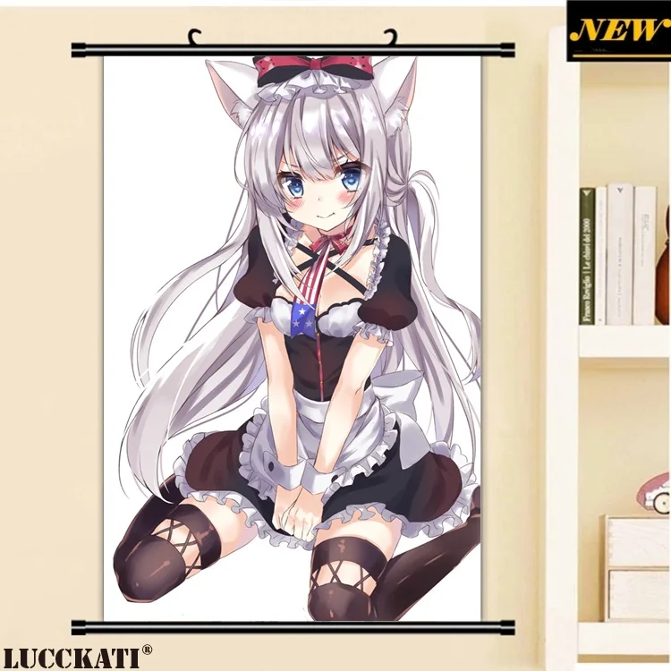 40X60 см Azur переулок Bilan Hangxian игра cameltoe Сексуальная лоли мультфильм аниме Настенная картина плакат прокрутки Ткань Холст Живопись 27 - Цвет: I