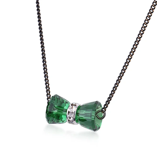 Warme Farben Кристалл от Swarovski женское ожерелье маленькие песочные часы Кристалл изящное подвесное ожерелье ювелирные изделия подарок Мода ожерелье - Цвет камня: as picture