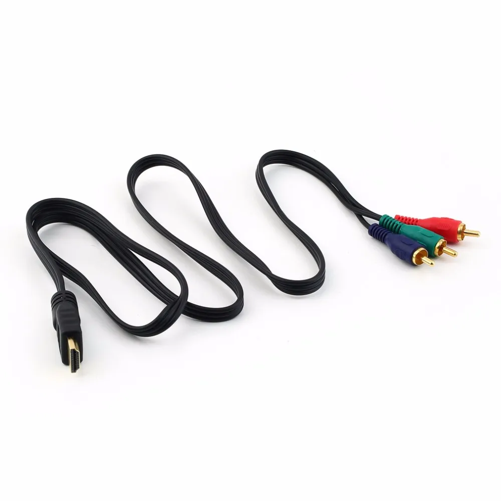 Кабель HDMI RCA Видео Аудио VGA 3 AV патч корд преобразователь 1 м 1080p штекер на кабель
