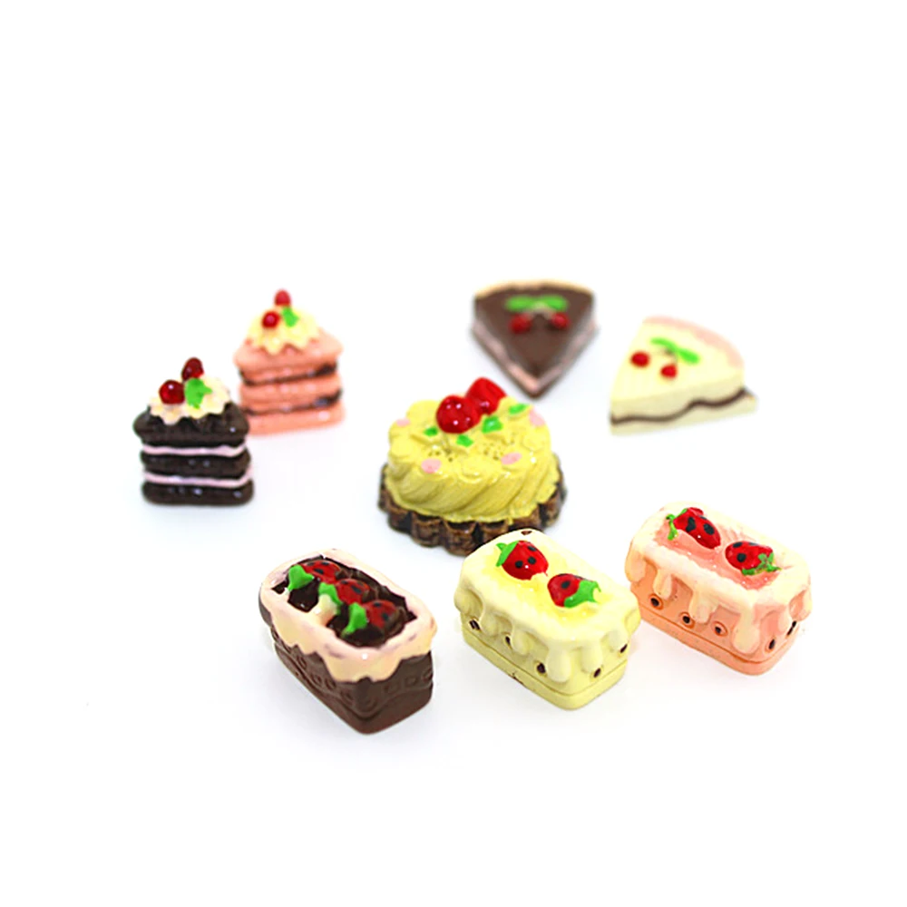 8 шт. полимерная мини-кукла торт хлеб миниатюрные фигурки еды кукольный домик