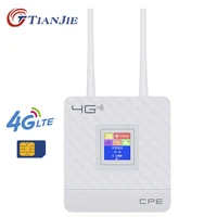 tianjie cpe903 lte home 3g 4g 2 external antennas wifi modem cpe wireless router with rj45 port and sim card slot
