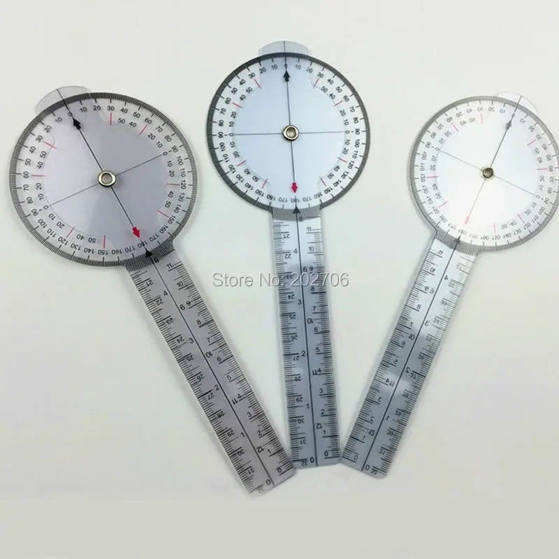 48 шт./лот 8 &quotГониометр угловая линейка ПВХ пластиковый транспортир медицинская