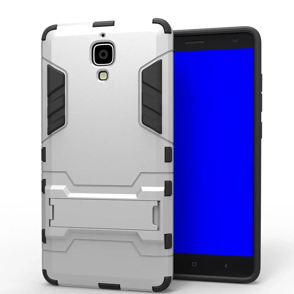 WolfRule противоударный чехол Xiaomi Mi 4 крышка мягкая резина+ светильник пластиковый держатель для телефона чехол Xiaomi Mi 4 Чехол для Xiaomi Mi 4 <