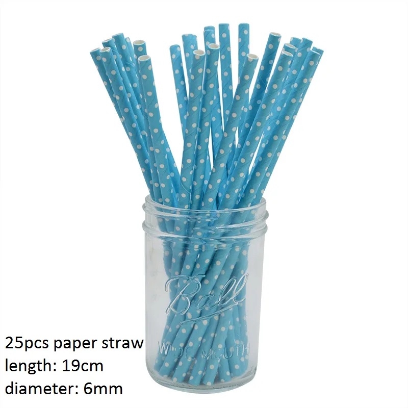 blue straw Это мальчик девочка детская душевая Посуда декоративная бумага для вечеринок баннер соломинки салфетки пластиковая скатерть и набор столовых приборов - Цвет: blue straw