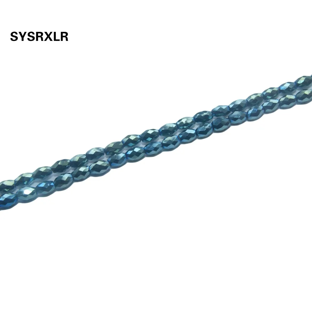 Бесплатная доставка ограненный натуральный камень в форме риса цветные бусины