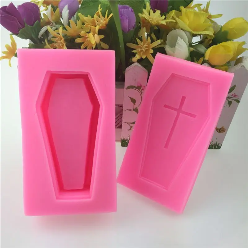 1 компл. 3D крест гроб Скелет Череп силиконовая форма для помадки смолы DIY Смола ювелирных изделий ремесло инструменты подарки