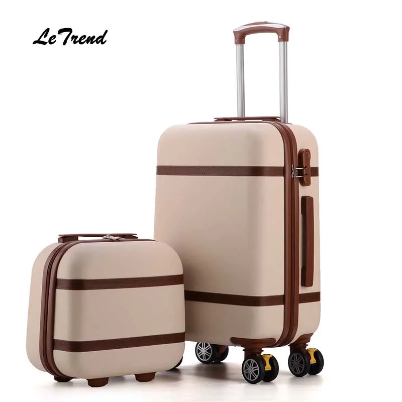 Set Spinner Trolley Women Travel Bag 20 Inch Cabin Suitcases