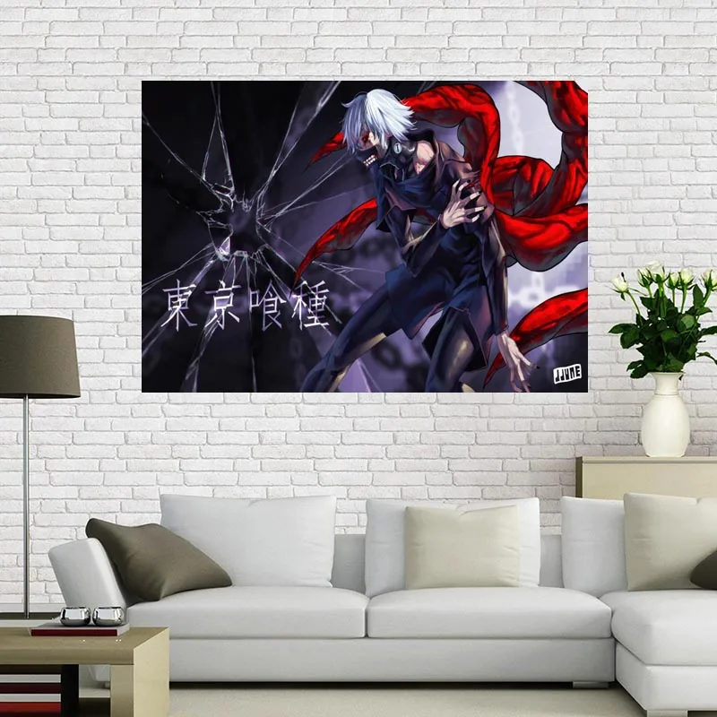 

Custom canvas poster Tokyo Ghoul Art painting Big Size poster cloth fabric wall poster print Silk Fabric Print