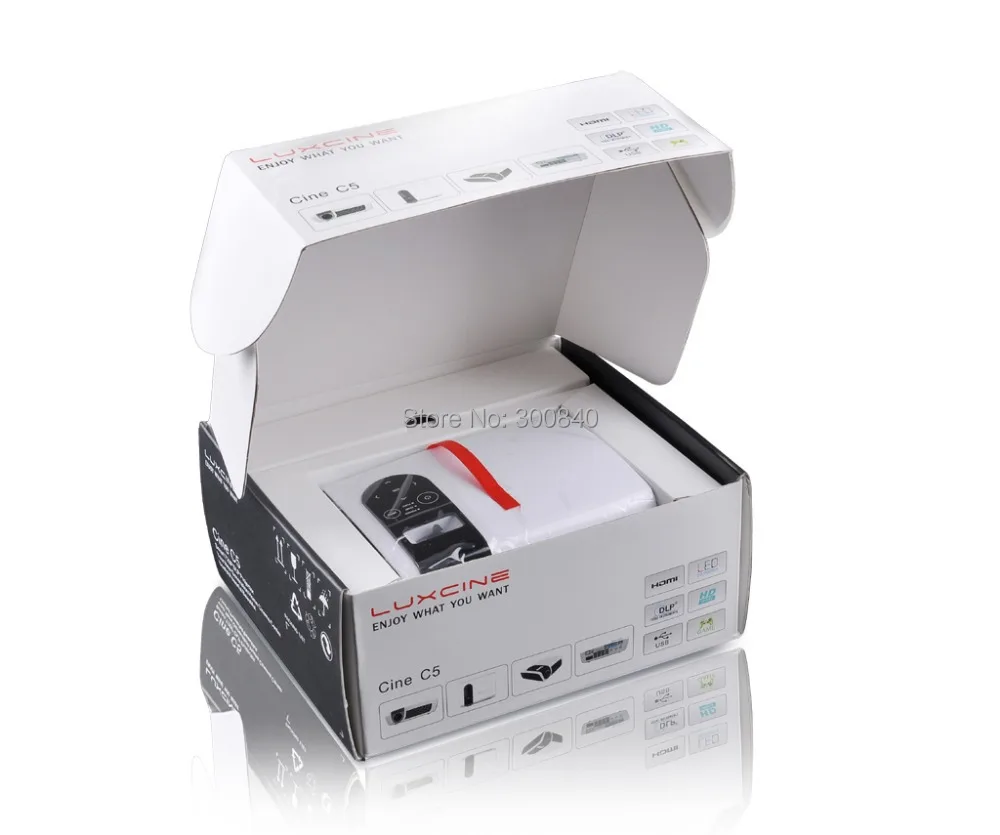Luxcine 1080 P полный HD 3D Mini театр для дома мультимедиа DLP проектор 1280 * 800 HDMI USB 500 Lumens 50000hrs