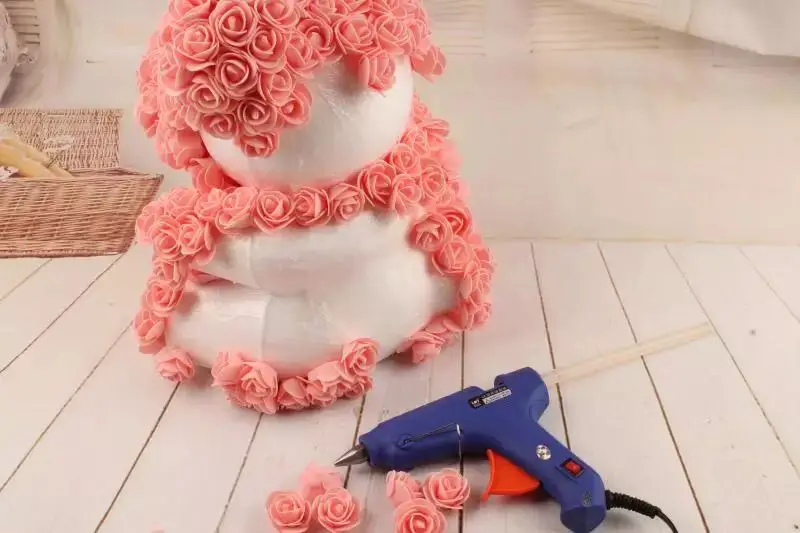 Hot Sale 25cm Soap Foam teddy rose Bear Artificial flower bear for New Year /Valentines /Christmas and girlfriend gift box | Игрушки и