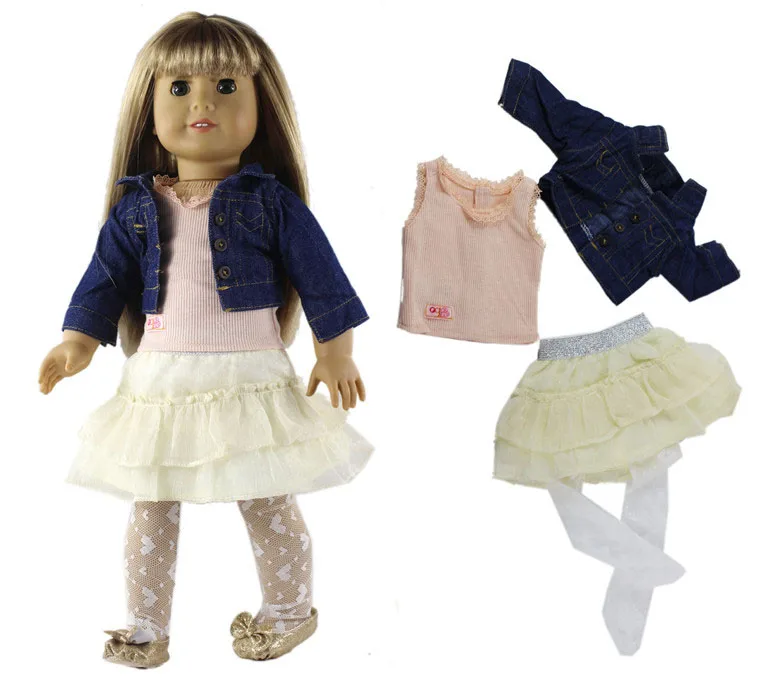 only the clothes 1 комплект красивый Повседневное кукла с одеждой одежда для 1" американская кукла A91 - Цвет: only the clothes