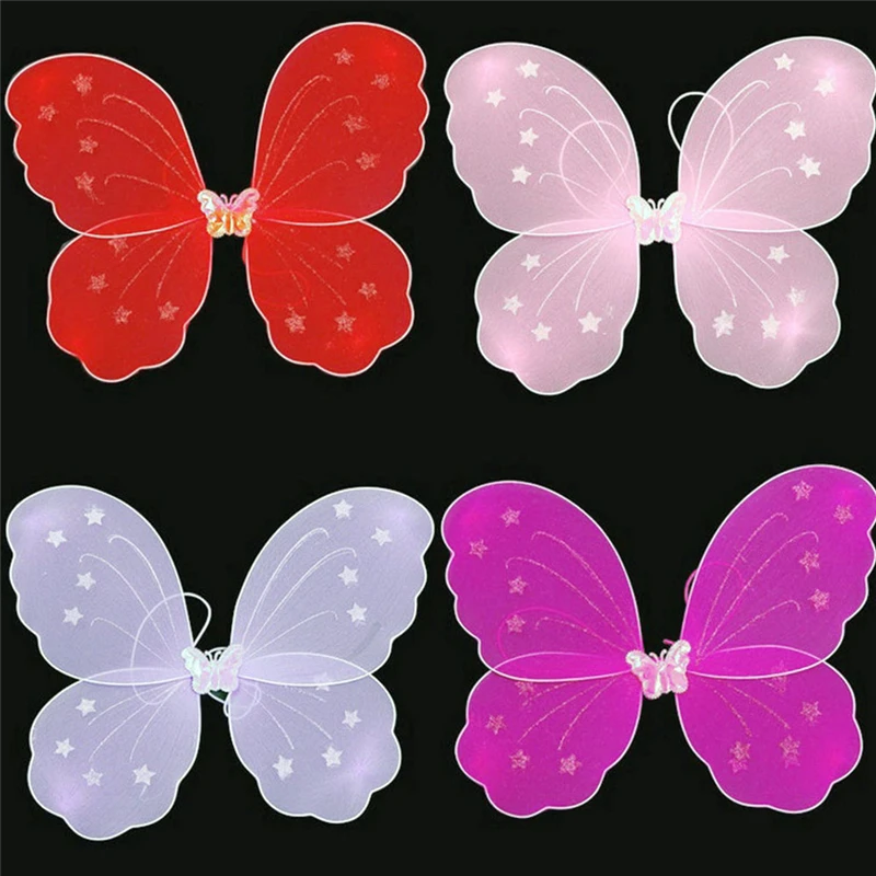 Детский однослойный костюм для косплея с крыльями бабочки сказочное платье