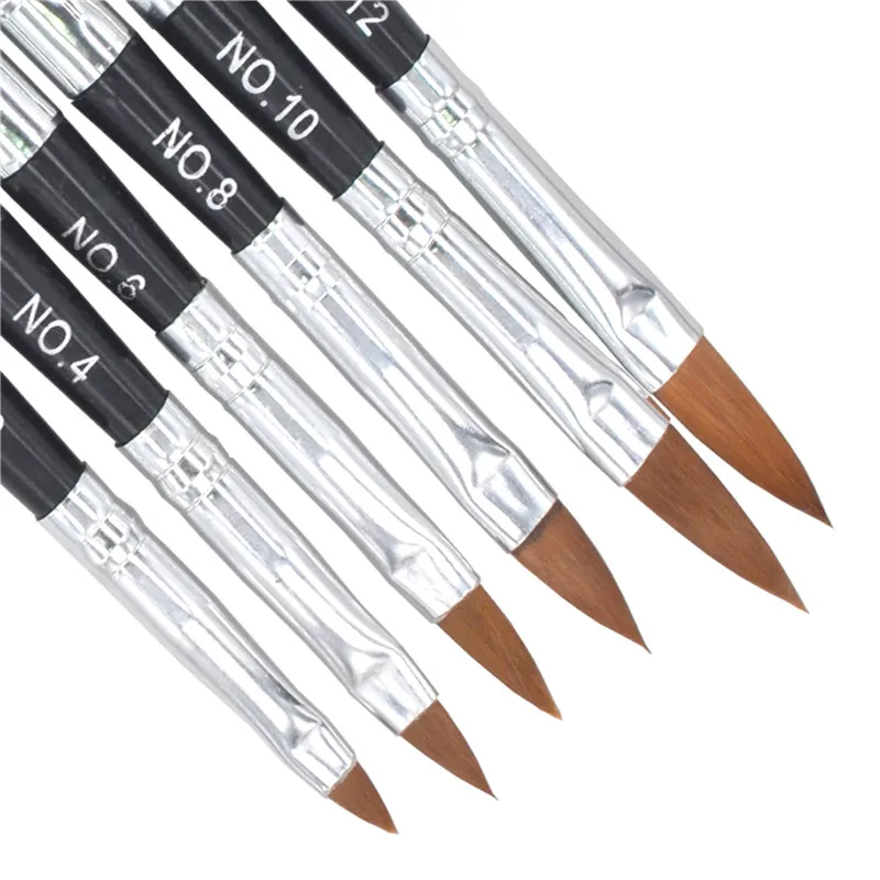 YZWLE 6PCS/Pack Detachable Nail Art Painting Drawing Pen Brush Set for Acrylic UV Gel Nails Beauty Tools Brushes 31 | Красота и
