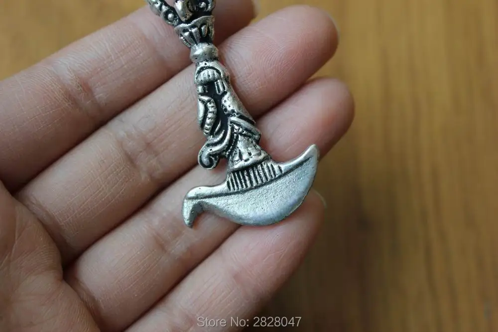 PN090 винтажный тибетский серебряный мужской амулет Dorje Vajra подвеска ручной работы