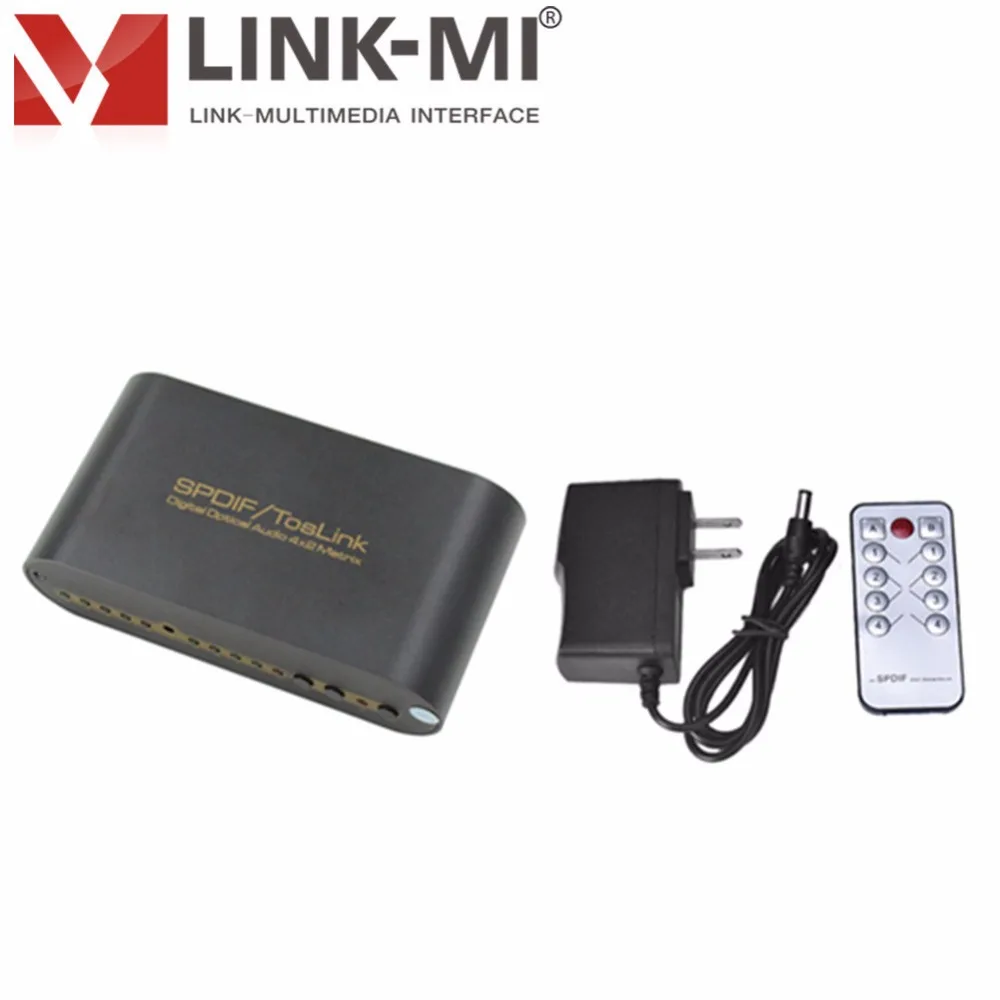 LINK MI LM FB402 SPDIF/Toslink цифровое оптическое аудио 4x2 матричный коммутатор 4 в 2 выхода