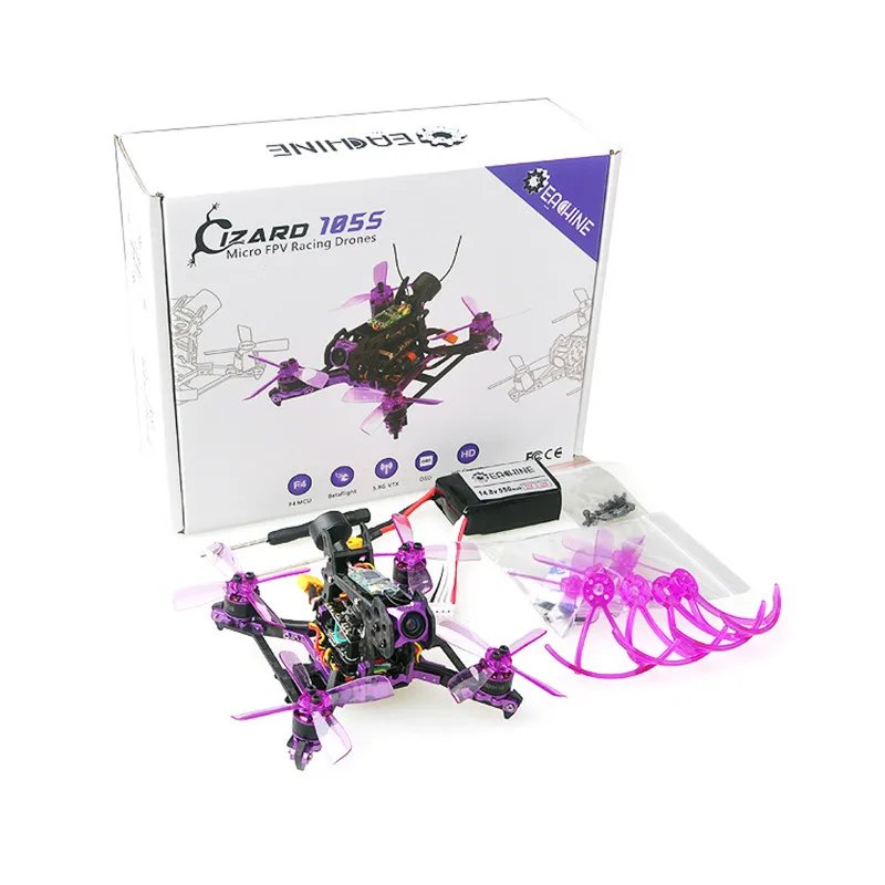 Lizzard105s FPV гоночный Дрон RC Квадрокоптер BNF BETAFLIGHT F4SD 28A Blheli_S ESC 720P DVR 5 8g 25/200mW VTX 4S VS