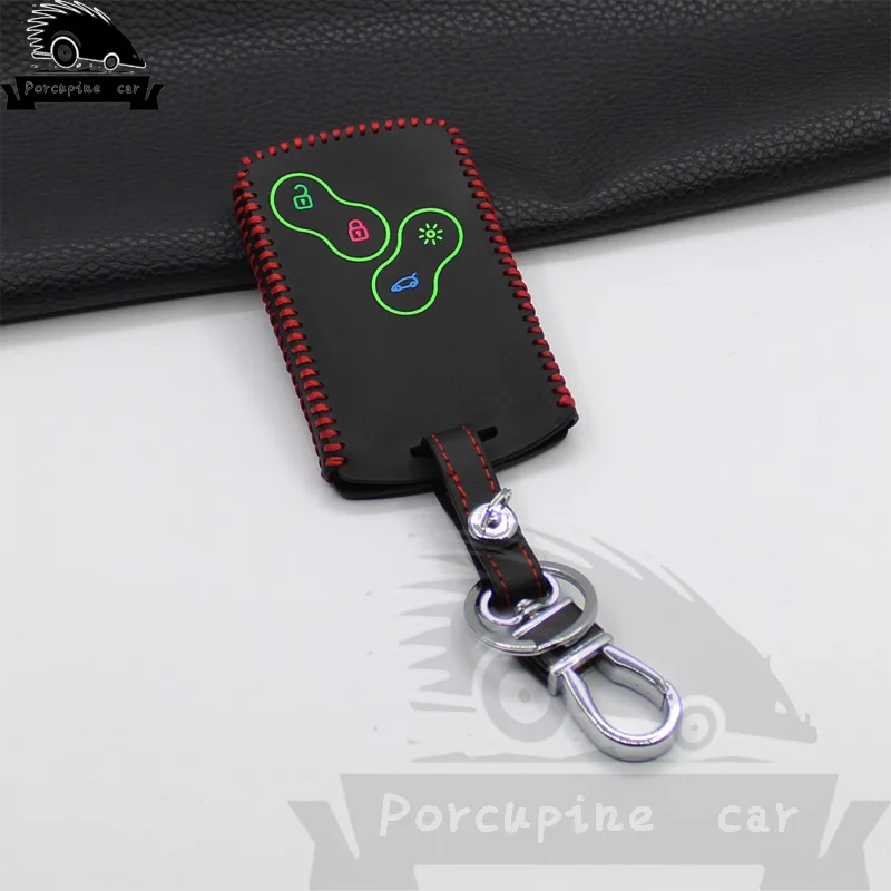 Фосфоресцирующий кожаный чехол для ключей для Renault Duster Sandero Captur Twingo Clio Megane Scenic Koleos Защитная крышка