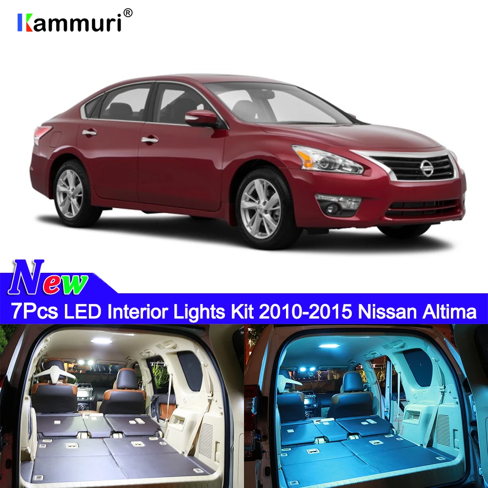 7x ОШИБОК белый интерьер светодиодный светильник посылка комплект для Nissan Altima 2010 2011 2012 2013 светодиодный внутренний светодиодный светильник