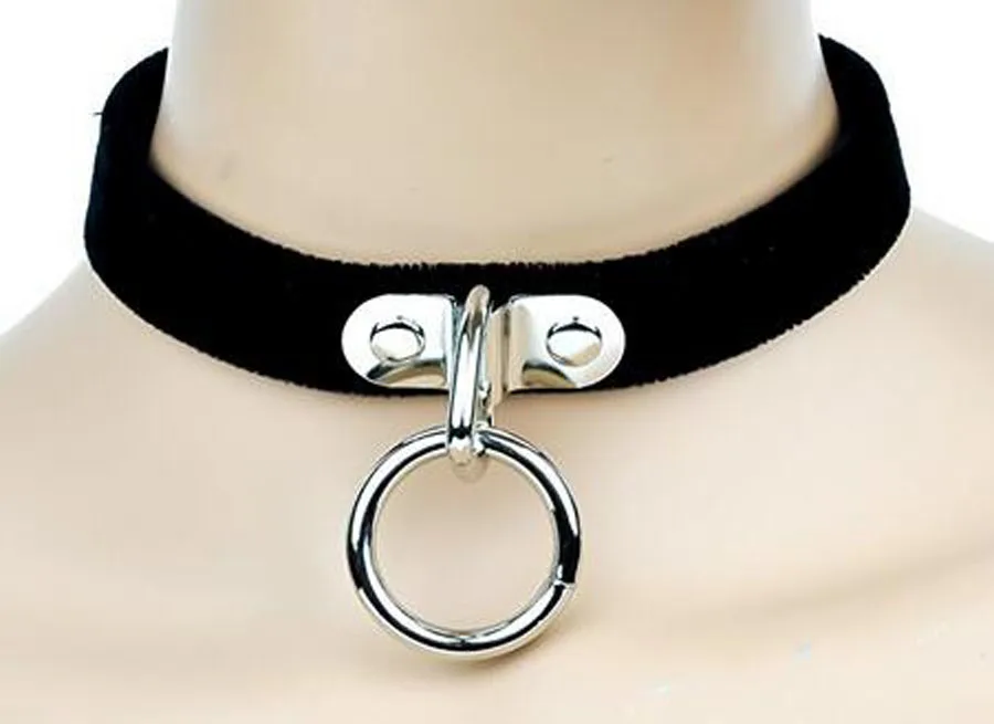 Женские бархатные колье Сексуальная уплотнительное кольцо Фетиш кожаный