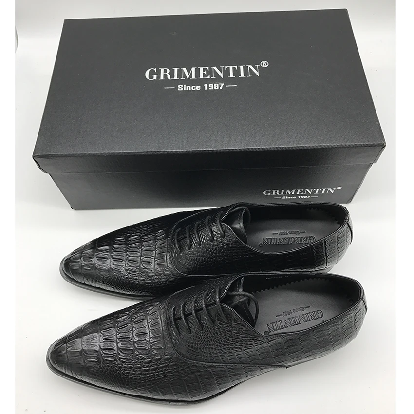 GRIMENTIN/брендовые модельные мужские туфли свадебные из натуральной кожи в стиле