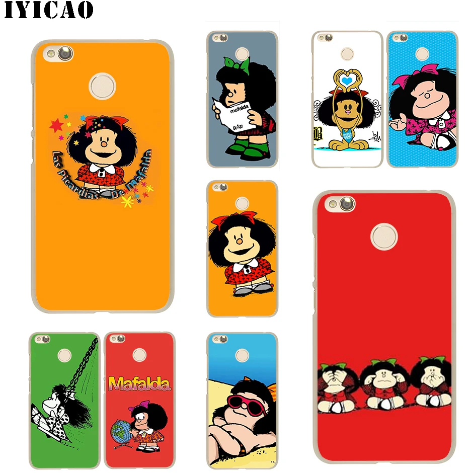 Жесткий чехол IYICAO Mafalda для Redmi 8A 6A 4A S2 Note 7 3 4 4X 6 5 Pro 5A Prime Plus Go|Чехлы-накладки| |