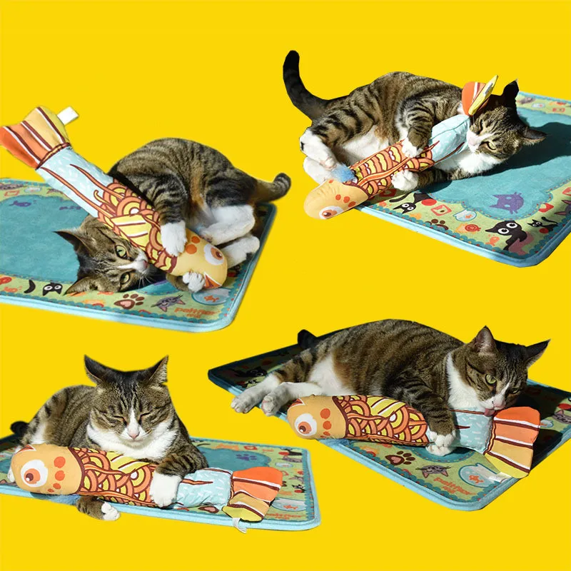 Funny Interactive fish Toy Pet Kitten Chewing Toys Teeth Grinding Catnip Claws Thumb Bite Cat mint For Cats Kickers | Дом и сад